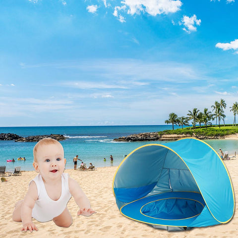 CHILDREN'S WATERPROOF POP UP BEACH TENT (UV PROTECTING)