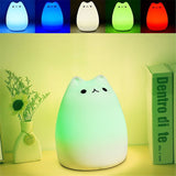 CUTE BABY CAT NIGHT LIGHT (CHANGES 7 COLORS)
