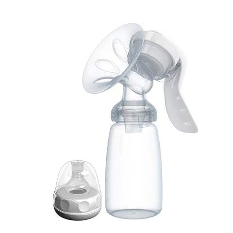 Manual Breast Pump Powerful Baby Nipple Suction 150ml  Feeding Milk Bottles