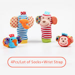 Soft Animal Baby Rattles Children Infant Newborn Plush Sock Baby Toy