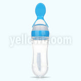 Baby Squeezing Feeding Spoon Silicone Training Scoop