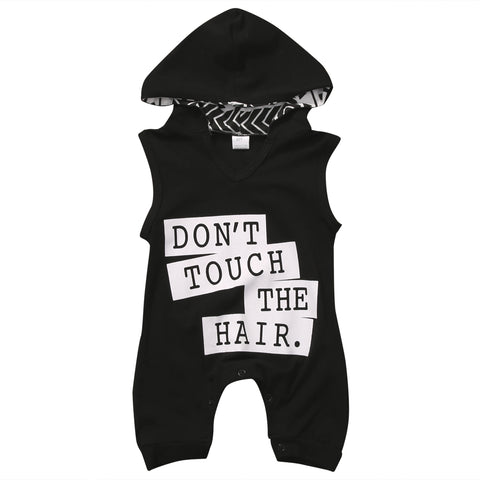 0-3Y Newborn Baby Boy Hooded Romper 2017 Summer Sleeveless Cool Design Infant Boys Clothes Cotton Outfits