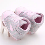 Polka Dots Heart Autumn Lace-Up Walkers