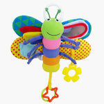 Baby Butterfly Stroller Rattles Infant Crib Mobile Plush Toys with Teether