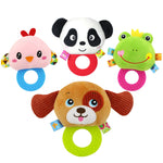 Newborn Rattles Toy Hand Bell Toddler Infant Rings Interactive Cute Cartoon Animal Plush Toys Baby Early Education Gift