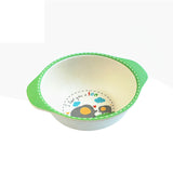 Natural Bamboo Fiber Bowls with Cute Cartoon Designs