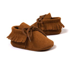 Boy Girl Soft Moccs Fringe Soft Soled Non-slip Footwear