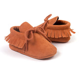 Boy Girl Soft Moccs Fringe Soft Soled Non-slip Footwear