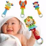 Cute Plush Animal Hand Bells Baby Toys