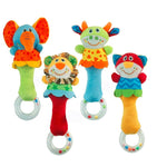 Cute Plush Animal Hand Bells Baby Toys