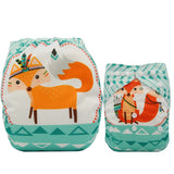 Baby Diapers Reusable Nappies Christmas Cartoon Positional Digital Print Newborn Cloth Diaper