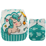 Baby Diapers Reusable Nappies Christmas Cartoon Positional Digital Print Newborn Cloth Diaper