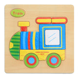 Sale Wooden 3D Puzzle Jigsaw Toys For Children Cartoon Animal Vehicle Wood Puzzles