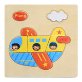 Sale Wooden 3D Puzzle Jigsaw Toys For Children Cartoon Animal Vehicle Wood Puzzles