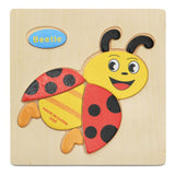 Sale Wooden 3D Puzzle Jigsaw Toys For Children Cartoon Animal Vehicle Wood Puzzles