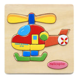 Sale Wooden 3D Puzzle Jigsaw Toys For Children Cartoon Animal Vehicle Wood Puzzles