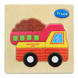 Sale Wooden 3D Puzzle Jigsaw Toys For Children Cartoon Animal Vehicle Wood Puzzles