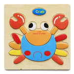 Sale Wooden 3D Puzzle Jigsaw Toys For Children Cartoon Animal Vehicle Wood Puzzles