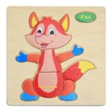 Sale Wooden 3D Puzzle Jigsaw Toys For Children Cartoon Animal Vehicle Wood Puzzles