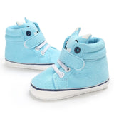 Fox Head Lace Cotton Cloth First Walker Anti-slip Soft Sole Toddler Sneaker