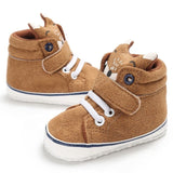 Fox Head Lace Cotton Cloth First Walker Anti-slip Soft Sole Toddler Sneaker