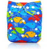 Baby Diapers Reusable Nappies Christmas Cartoon Positional Digital Print Newborn Cloth Diaper