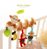 Musical Soft Plush Animal Hanging Bed Stroller Star Teether, Rattle Mobiles Baby Toys