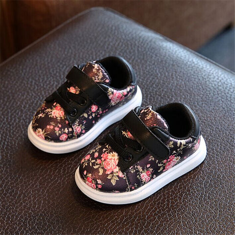 Comfortable Leather Flower Kids Girl Sneakers Toddler Girls Newborn Shoes