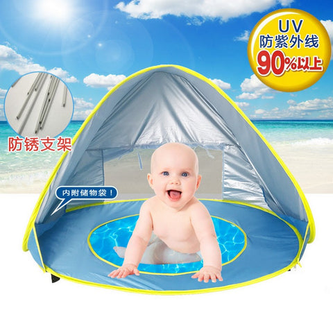 Baby beach tent uv-protecting sunshelter with a pool waterproof pop up awning tent