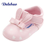 Pink Polka Dot Cotton Soft Sole Baby Shoes Lace-up Spring/Autumn First Walkers