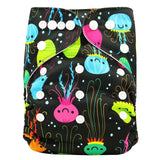 Baby Diapers Reusable Nappies Christmas Cartoon Positional Digital Print Newborn Cloth Diaper