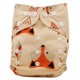 Baby Diapers Reusable Nappies Christmas Cartoon Positional Digital Print Newborn Cloth Diaper