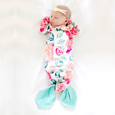 Mermaid Baby Snuggle Swaddling Blanket Newborn Sleeping Bag Swaddle Wrap