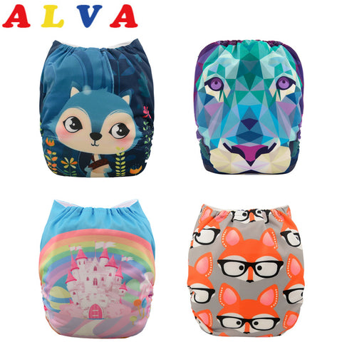 U Pick ALVA Baby 2018 Most Popular Digital Position Baby Cloth Diaper with Microfiber Insert