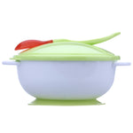 Baby Feeding Bowl with Sucker and Temperature Sensing Spoon Suction Cup