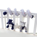 Musical Soft Plush Animal Hanging Bed Stroller Star Teether, Rattle Mobiles Baby Toys