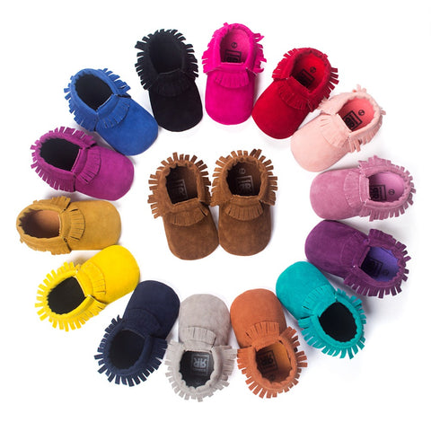 PU Suede Leather Newborn Baby Boy Girl Baby Moccasins Soft Moccs Shoes